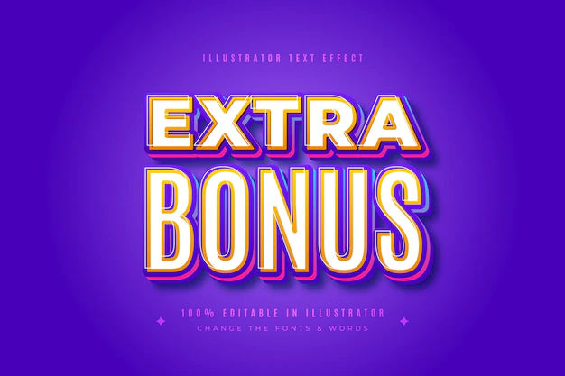 Free Vector | Extra bonus text effect