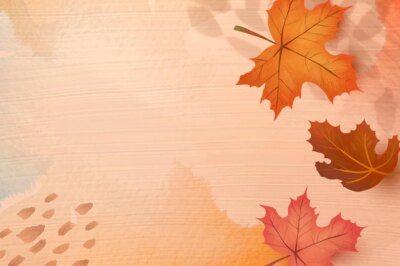 Free Vector | Fall season background vector with maple leaves