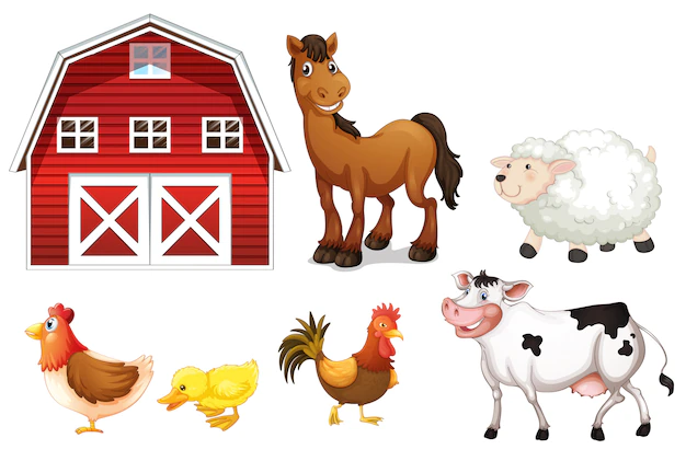 Free Vector | Farm animals