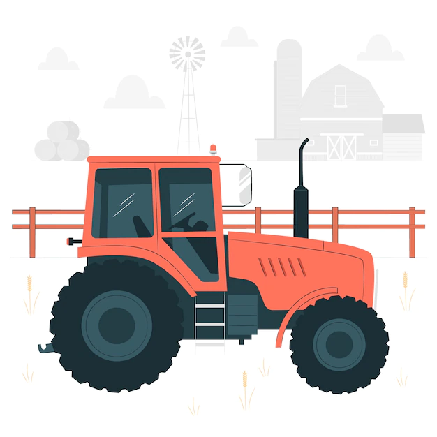 Free Vector | Farm tractor concept illustration