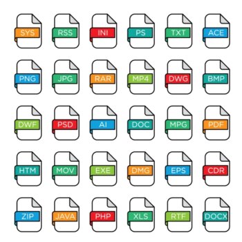 Free Vector | File formats icons