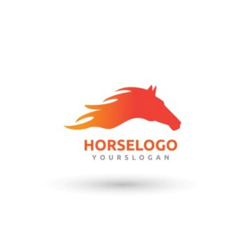 Free Vector | Fire horse logo template