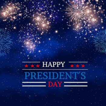 Free Vector | Fireworks design for presidents day