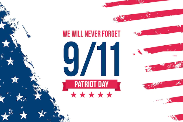 Free Vector | Flat 9.11 patriot day background
