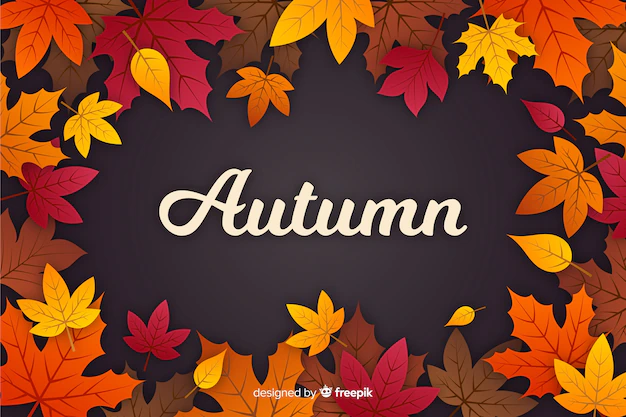 Free Vector | Flat autumn background with leaves