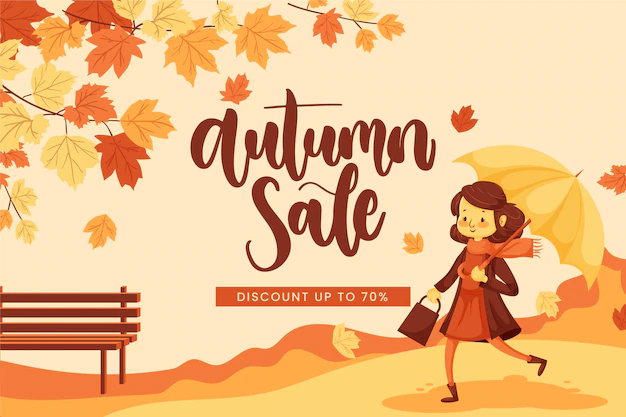 Free Vector | Flat autumn sale background