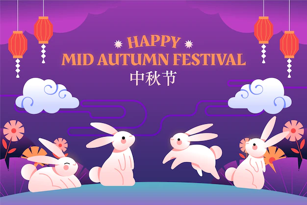 Free Vector | Flat background for mid-autumn festival celebration