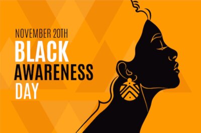 Free Vector | Flat black awareness day