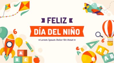 Free Vector | Flat children's day background in spanish
