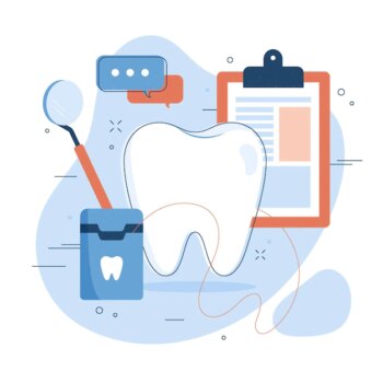 Free Vector | Flat dental care concept illustration
