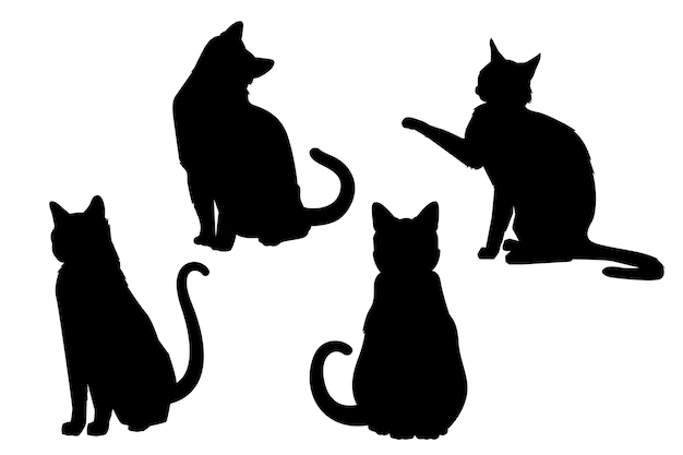 Free Vector | Flat design animals silhouette set