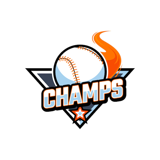 Free Vector | Flat design baseball logo template