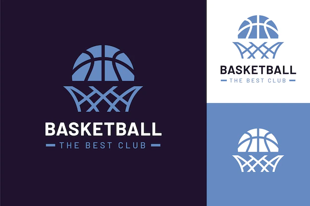 Free Vector | Flat design basketball logo template