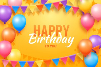 Free Vector | Flat design birthday background with balloons