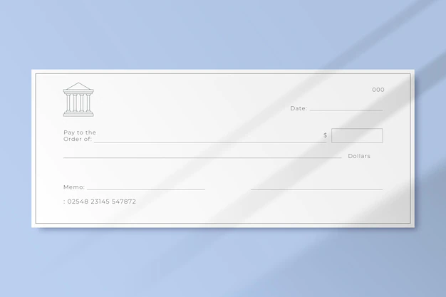 Free Vector | Flat design blank check template