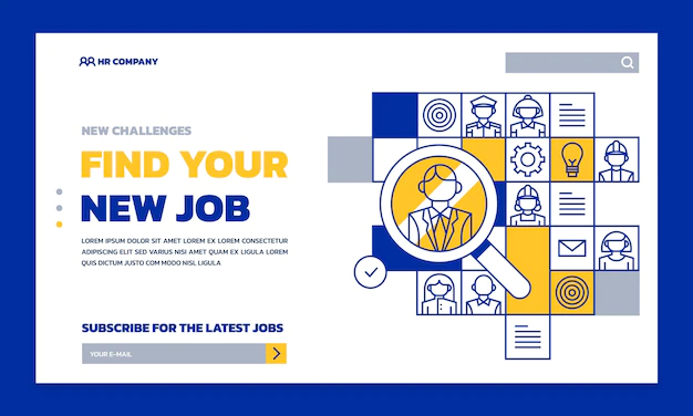 Free Vector | Flat design human resources landing page template