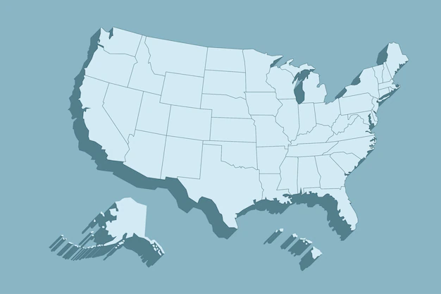 Free Vector | Flat design usa outline map