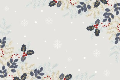 Free Vector | Flat design winter background