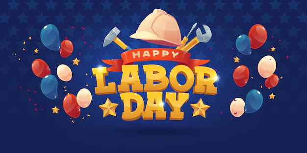 Free Vector | Flat labor day horizontal banner