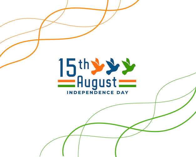 Free Vector | Flat line style independence day of india background