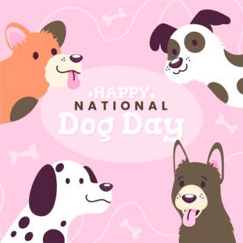 Free Vector | Flat national dog day illustration