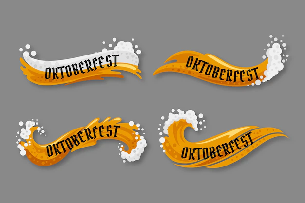 Free Vector | Flat oktoberfest ribbons collection