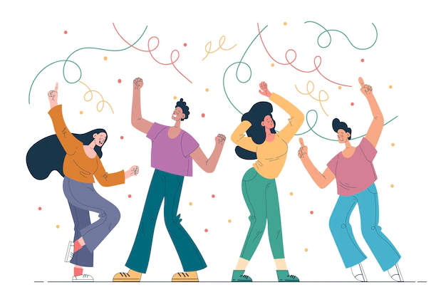 Free Vector | Flat people dancing illustration