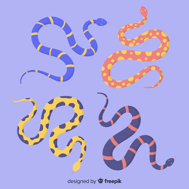 Free Vector | Flat snake background