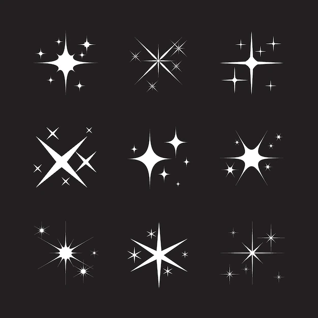 Free Vector | Flat sparkling star collection