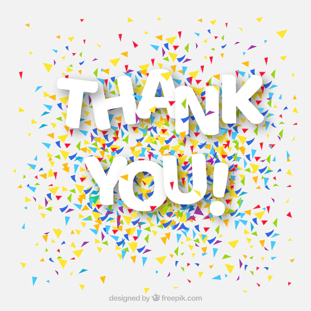 Free Vector | Flat thank you composition with confetti