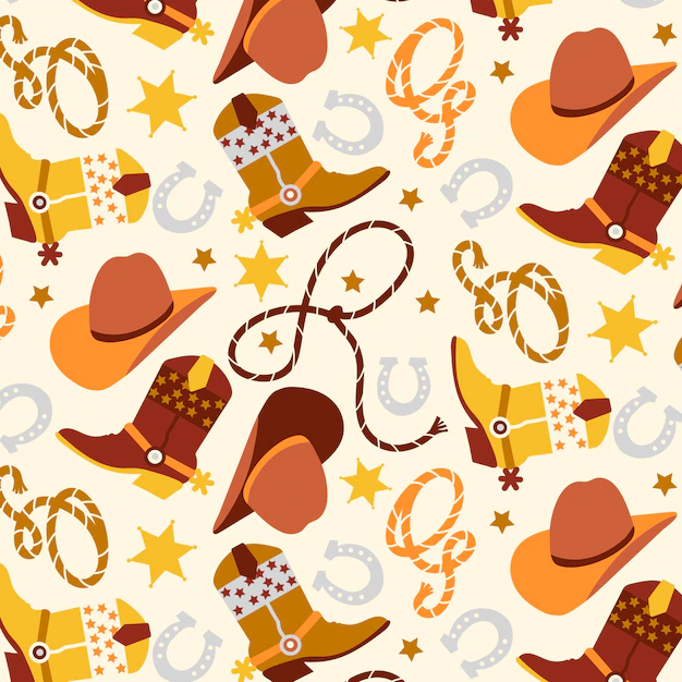 Free Vector | Flat western pattern design