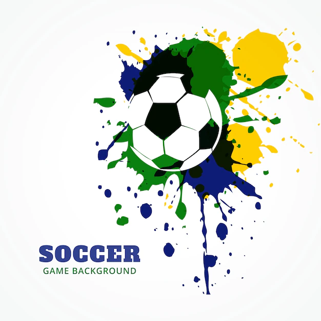 Free Vector | Football design in colors of brazil