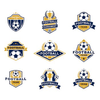 Free Vector | Football team emblems templates set