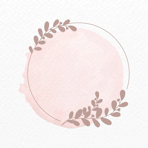 Free Vector | Frame vector in pink botanical ornament watercolor style