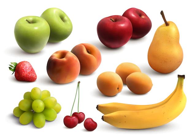 Free Vector | Fruits realistic set