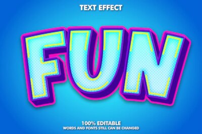 Free Vector | Fun colorful text effect