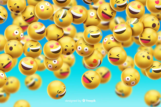 Free Vector | Funny emoticons background design
