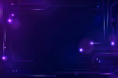 Free Vector | Futuristic networking technology background vector in purple tone