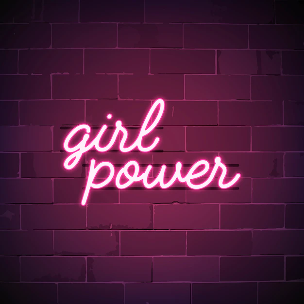 Free Vector | Girl power neon sign vector