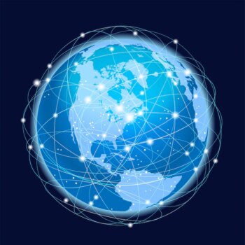 Free Vector | Global network system concept