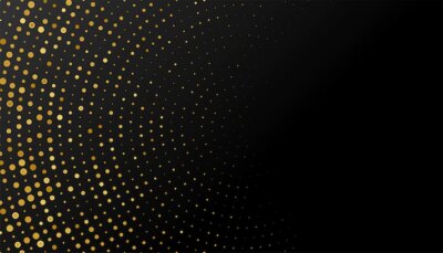 Free Vector | Golden halftone glitter on black background