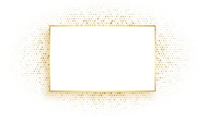 Free Vector | Golden rectangle frame with glitter background