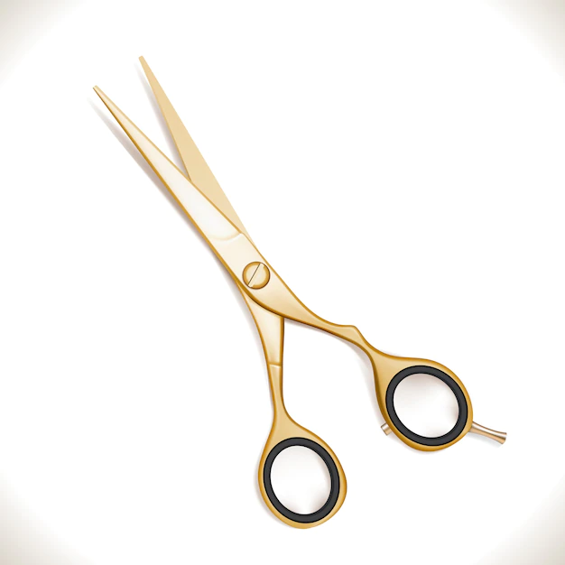 Free Vector | Golden scissors isolated