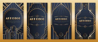 Free Vector | Gradient art deco story collection