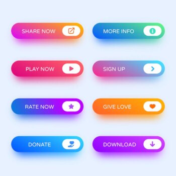 Free Vector | Gradient call to action buttons