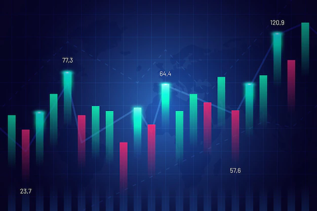 Free Vector | Gradient stock market concept with statistics
