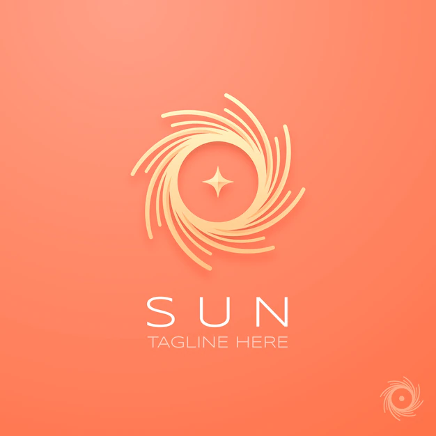 Free Vector | Gradient sun logo template