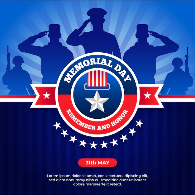 Free Vector | Gradient usa memorial day illustration