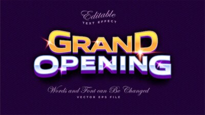 Free Vector | Grand opening text effect