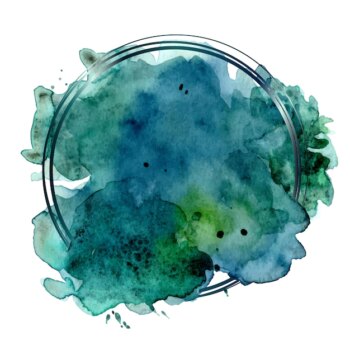 Free Vector | Green abstract watercolor splash with circle